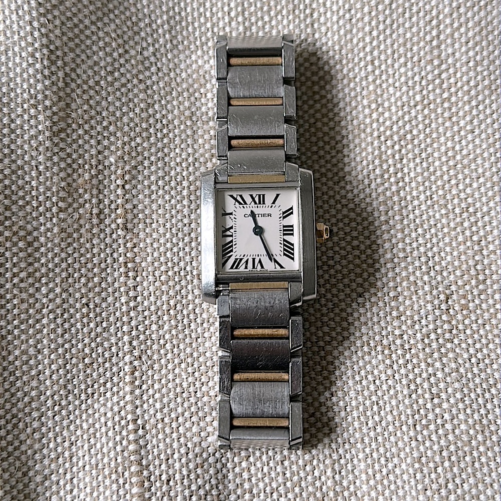 Tank Française Watch Small Model, Quartz Movement, Steel